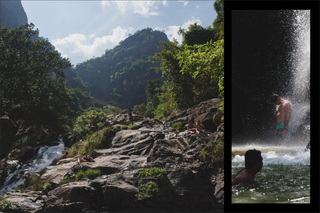 Sri Lanka photographer: waterfalls, trees, rocks and Ben Wyatt.