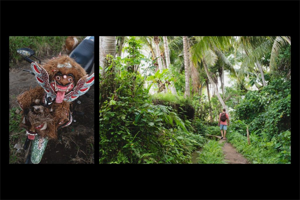 Photographer Bali: coconut masks and the lush greenery with Ben Wyatt.
