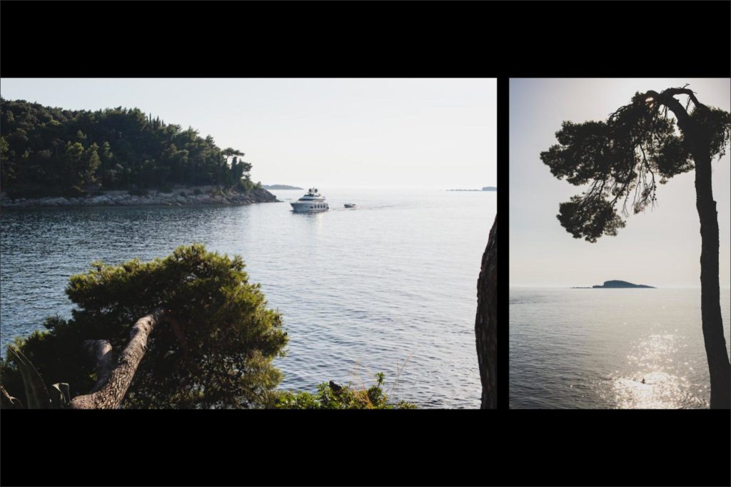 Croatia wedding photographer: rugged coast and the bay captured by Ben Wyatt.
