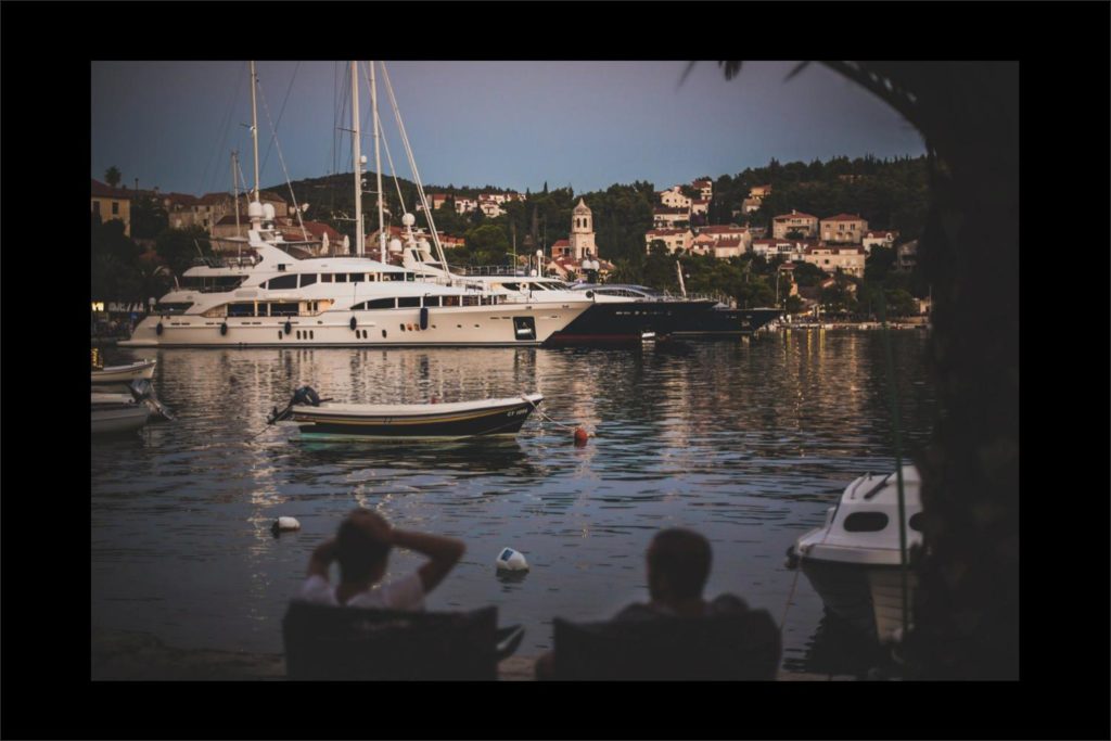 Wedding photographer Croatia: beautiful bay near Dubrovnik at dusk by Ben Wyatt.