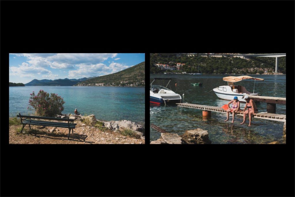 Croatia wedding photographer: locals enjoying the Adriatic sea outside Dubrovnik by Ben Wyatt.