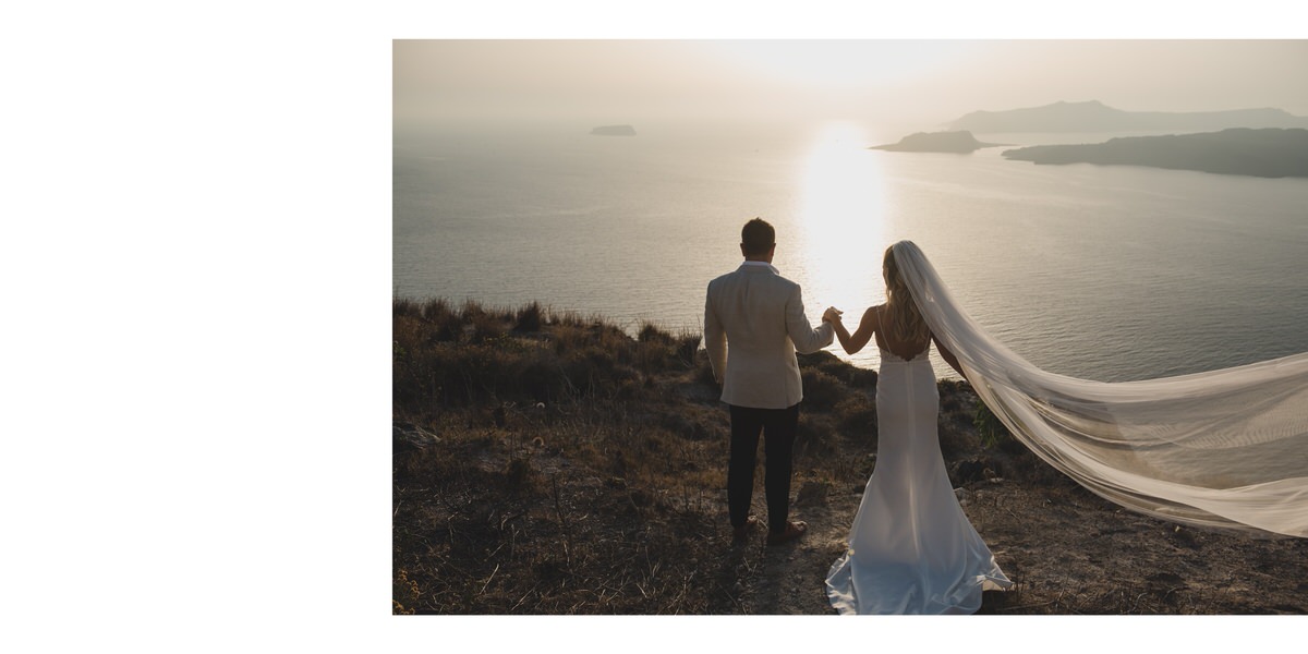 Santorini wedding album design