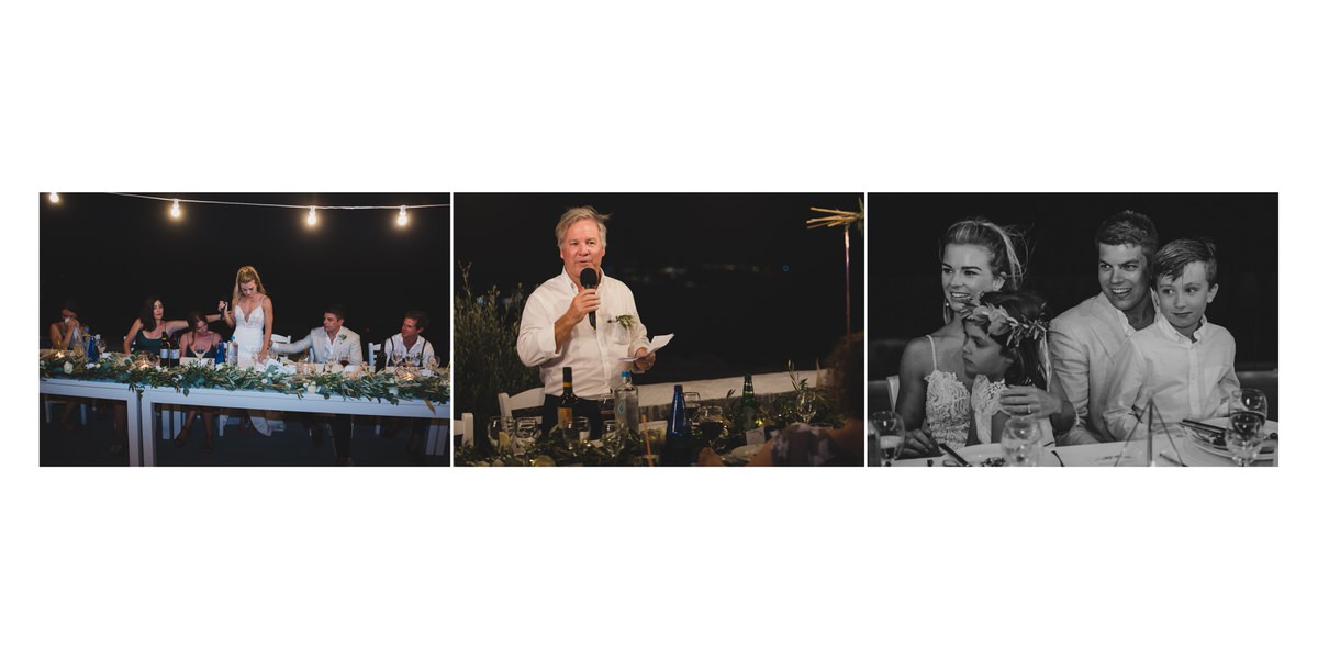 Santorini wedding album layout.